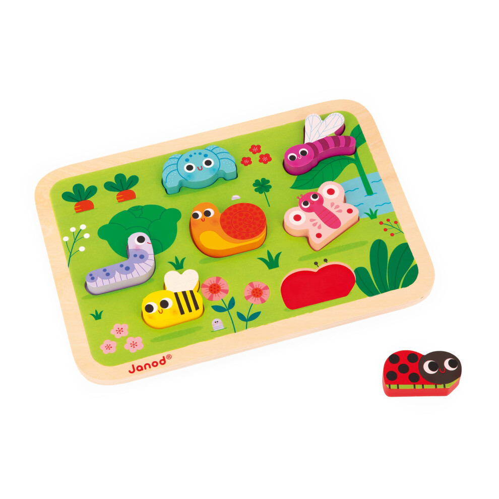 - âThe Gardenâ Chunky Puzzle - FSC Wood - 7 Pieces - Develops Fine Motor Skills, Concentration and Imagination - 18 Months +, J07120