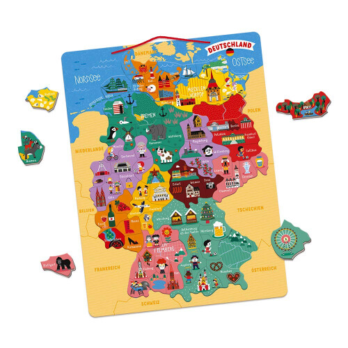 Janod Janod - Quebra-cabeça mapa da Alemanha magnético - JURATOYS 1