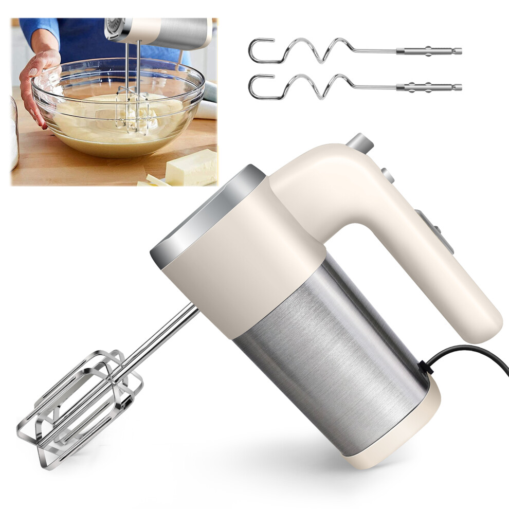 Kitchen Mixers Electric Whisk Hand Held Food Mixer 5 Speeds with Beaters and Dough Hooks, Eject Button, Turbo Boost