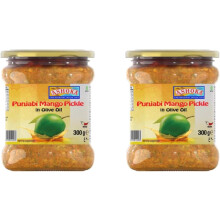 (Pack of 2) Ashoka Olive Oil Punjabi Mango Pickles Tangy, 300g
