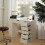 Living And Home Hollywood Dressing Table with LED Lighted Mirror 3