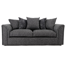 (Grey, 3 Seater) Byron Dundee Chenille Fabric Corner Sofa Range