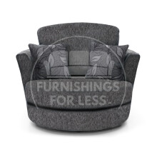 (Grey, Swivel Chair) Byron Dundee Chenille Fabric Corner Sofa Range