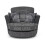 (Grey, Swivel Chair) Byron Dundee Chenille Fabric Corner Sofa Range 1