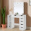 Living And Home Hollywood Dressing Table with LED Lighted Mirror 2