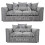 (Silver, 3 + 2 Seater Sofa Suite) Byron Dundee Chenille Fabric Corner Sofa Range 1