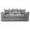 (Silver, 3 Seater) Byron Dundee Chenille Fabric Corner Sofa Range 1