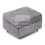 (Silver, Footstool) Byron Dundee Chenille Fabric Corner Sofa Range 1