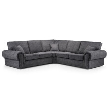 Wilcot Grey Fabric 5 Seater Corner Sofa