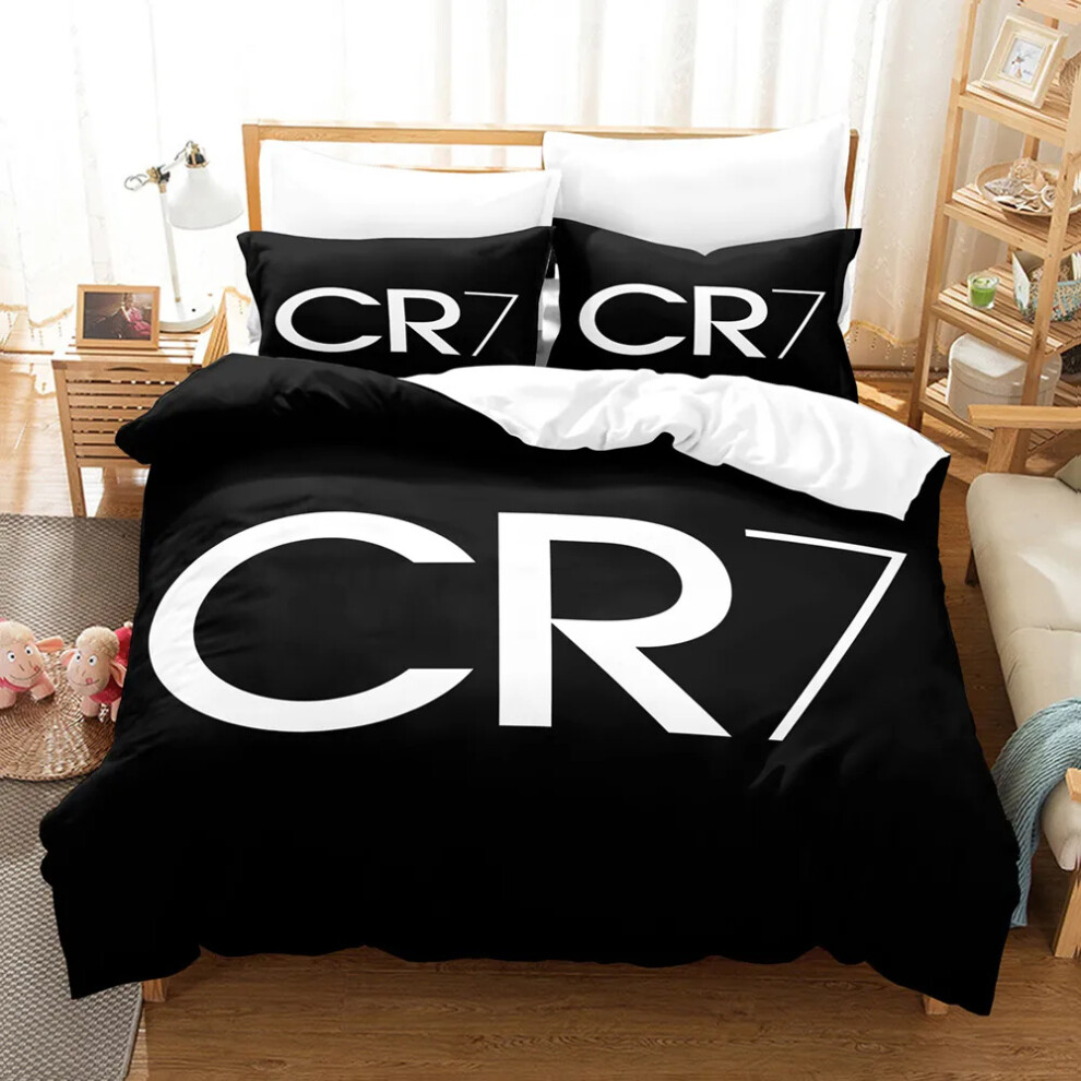 (Cr7 01, Single 135*200cm) Gift For Ronaldo Fans Bedding Pillowcase Set Single Double Duvet Covers