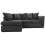 (Grey, 4 Seater Left Hand Facing Corner) Byron Dundee Chenille Fabric Corner Sofa Range 5