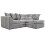 (Silver, 4 Seater Right Hand Facing Corner) Byron Dundee Chenille Fabric Corner Sofa Range 1