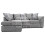 (Silver, 4 Seater Left Hand Facing Corner) Byron Dundee Chenille Fabric Corner Sofa Range 5