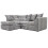 (Silver, 4 Seater Left Hand Facing Corner) Byron Dundee Chenille Fabric Corner Sofa Range 1