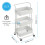 House of Home (White) 3-Tier Storage Trolley Cart with Wheel 3