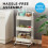 House of Home (White) 3-Tier Storage Trolley Cart with Wheel 4