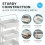 House of Home (White) 3-Tier Storage Trolley Cart with Wheel 5