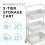 House of Home (White) 3-Tier Storage Trolley Cart with Wheel 9