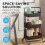House of Home (Black) 3-Tier Storage Trolley Cart with Wheel 5