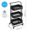 House of Home (Black) 3-Tier Storage Trolley Cart with Wheel 8