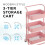 House of Home (Pink) 3-Tier Storage Trolley Cart with Wheel 8