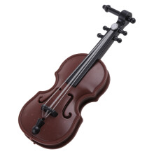 Mini Ornament Miniature Violins Model with Stand for CASE Dollhouse for Home Desktop Decoration Musical Instrument