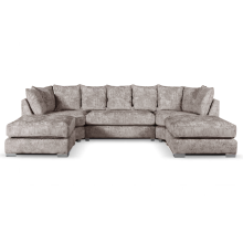 (Truffle, Scatter Back Cushions) Bishop U-Shape Corner Sofa Alaska Fabric