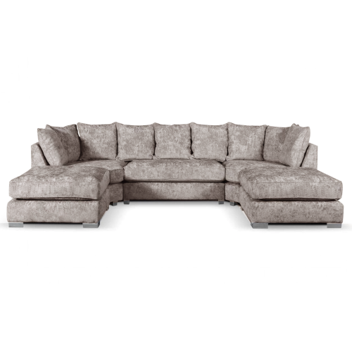 (Truffle, Scatter Back Cushions) Bishop U-Shape Corner Sofa Alaska Fabric