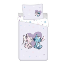 Disney Lilo and Stitch Heart Single Duvet Cover and Pillowcase Set - European Size