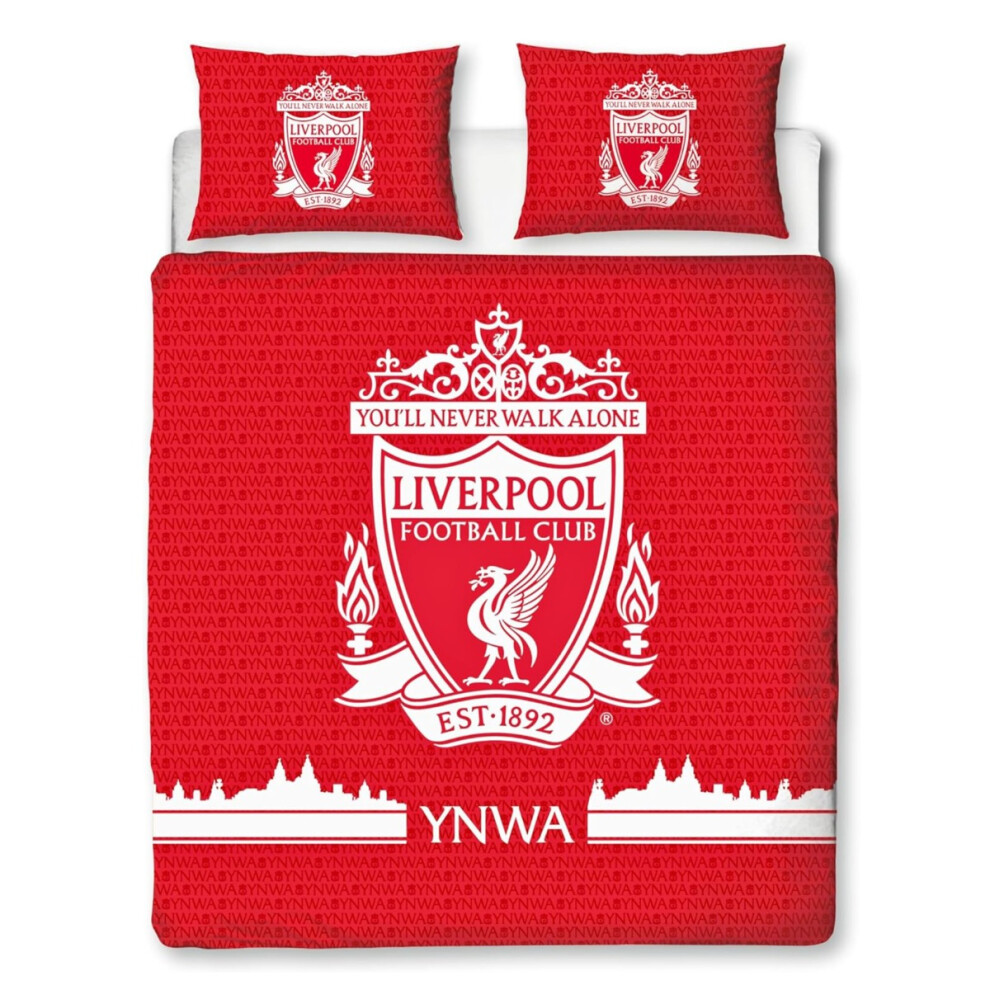 (Double) Liverpool FC Tone Duvet Cover and Pillowcase Set