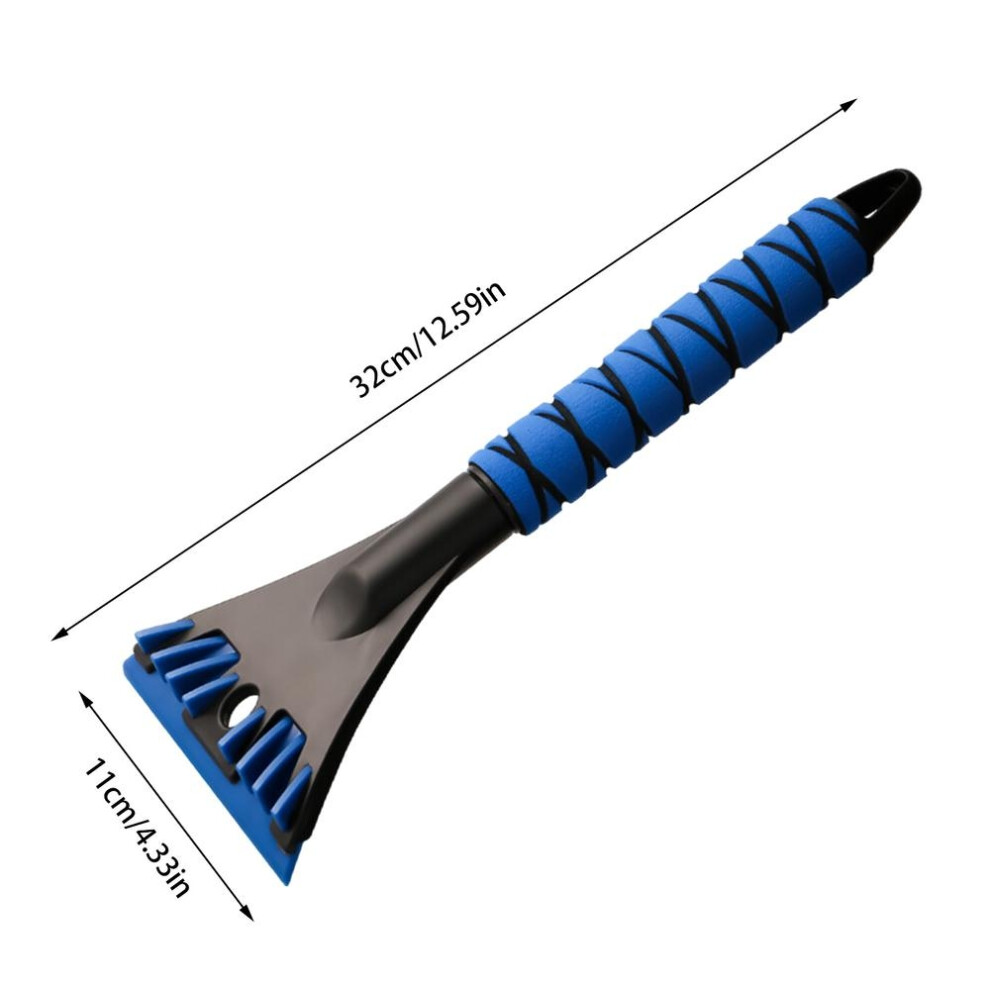 (Blue) Ice Scrapers For Windshield Automotive Ergonomic Snow Shovel Anti-Scratch Car Accessories Multifunctional Snow Scraper Blue 6956047685844