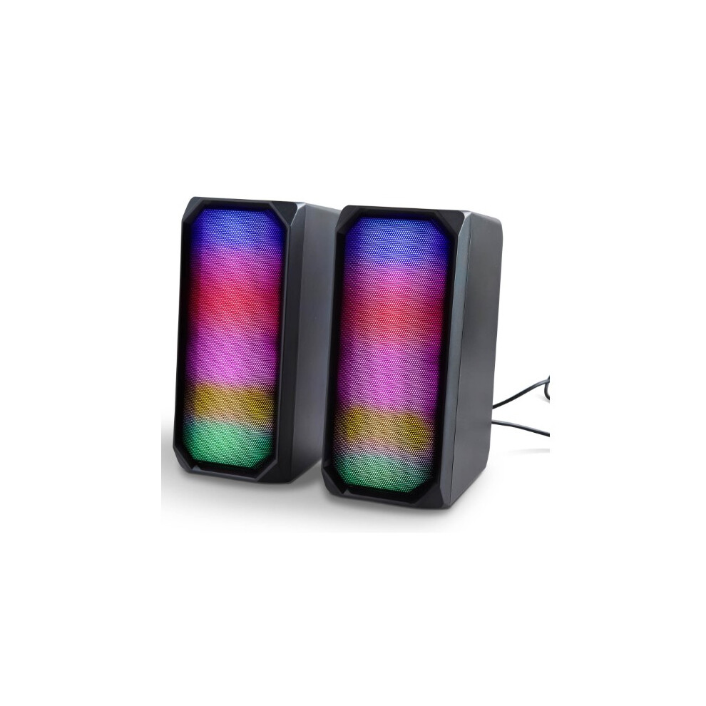 Goodmans 2.0 Gaming Speakers with Colour Changing LED Lighting