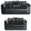 (Black, 3 & 2 Seater) Crystal Crushed Velvet Scatter Back Sofa Sets 1