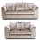 (Mink, 3 & 2 Seater) Crystal Crushed Velvet Scatter Back Sofa Sets 1