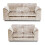 (Mink, 3 & 2 Seater) Crystal Crushed Velvet Full Back Sofa Sets 1
