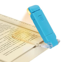 (Blue) LED USB Rechargeable Book Light Reading Light Eye Protection Bookmark
