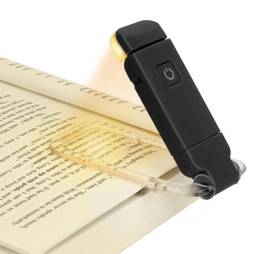 (Black) LED USB Rechargeable Book Light Reading Light Eye Protection Bookmark