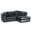 (Black, 4 Seater Right Hand Facing Corner) Crystal Crushed Velvet Scatter Back Corner Sofa Range 1