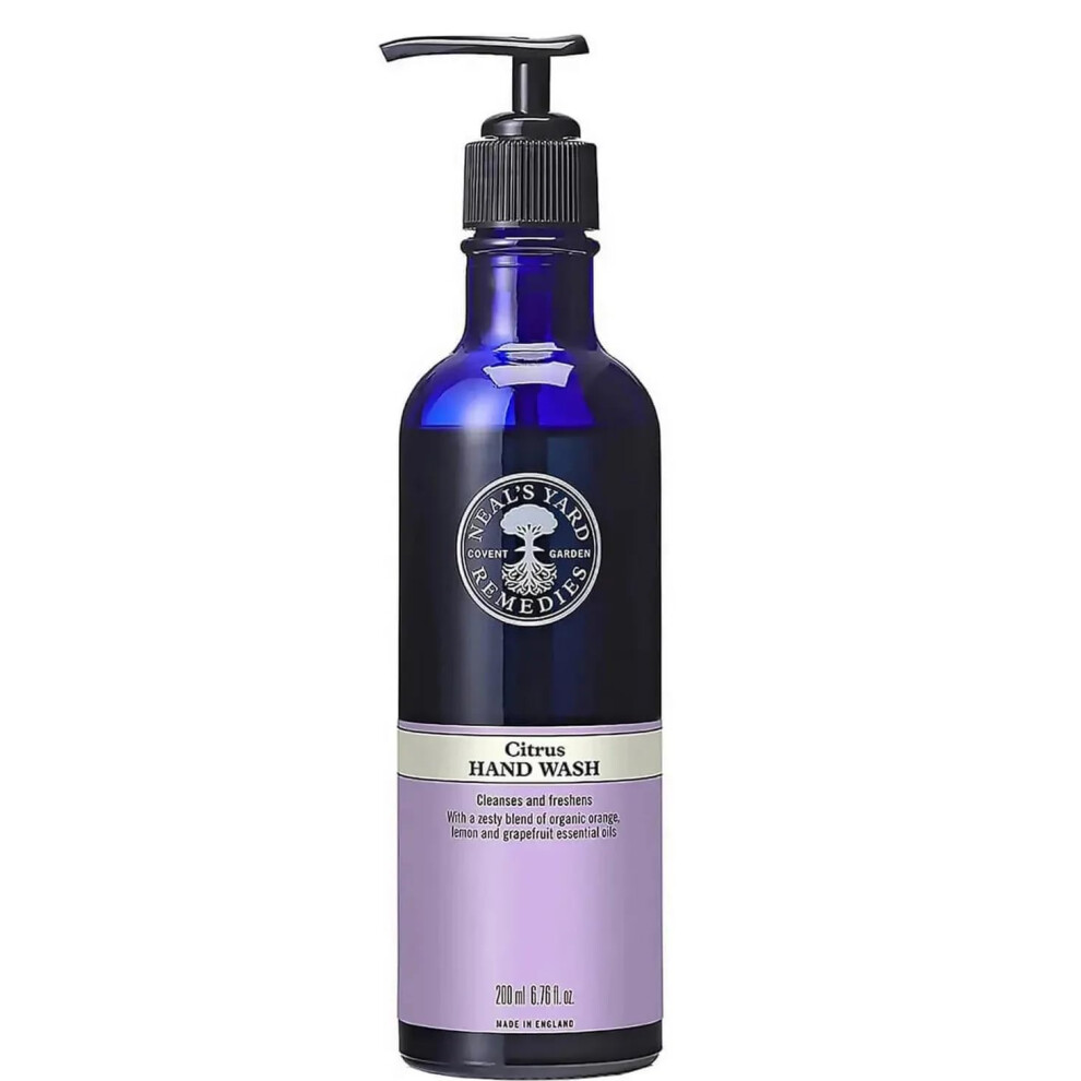 Neal?s Yard Remedies Citrus Hand Wash ? Pump | Organic Hand Soap with Orange, Lemon and Grapefruit Essential Oils | Vegan Hand Wash Made with Organic