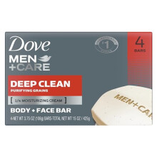 Dove Men Deep Clean Bar Soap - 4 pk.