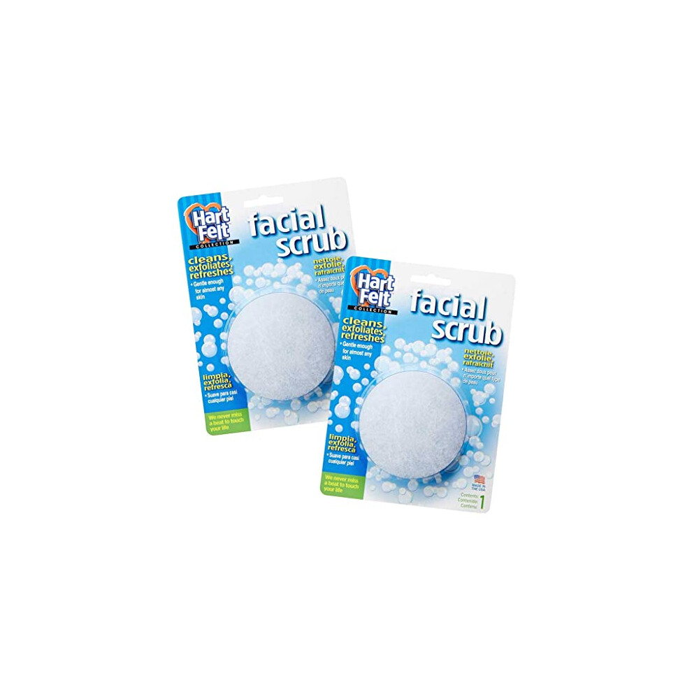 Hartfelt Facial Sponges For Washing Face - Exfoliating Sponge For Face, Facial Cleansing Sponges Reusable - Face Scrubber Exfoliator Sponge, Pack Of 2