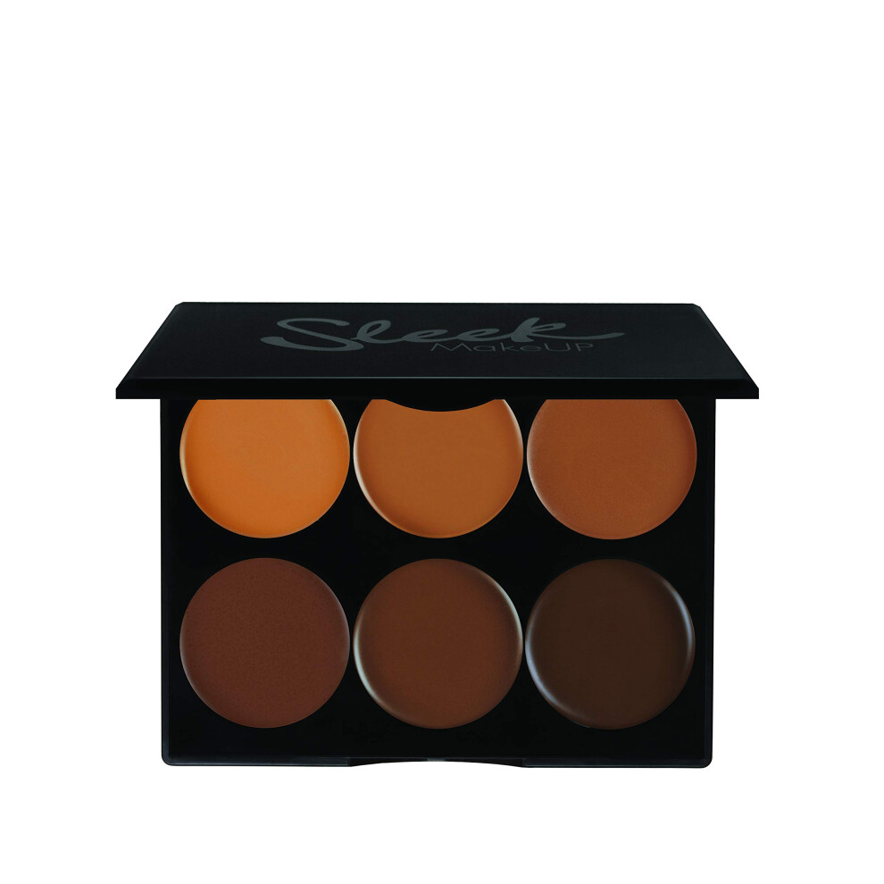 Sleek Makeup Cream Contour Kit, 6 Easily Blendable Colours For Smooth And Long Lasting Contour, Extra Dark