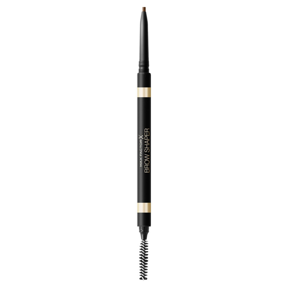 MAX FACTOR - Brow Shaper - Double Tipped Mechanical Pencil With Spoolie Brush - Utltra Fine Tip For Precise Application, Softening Effect, Matte