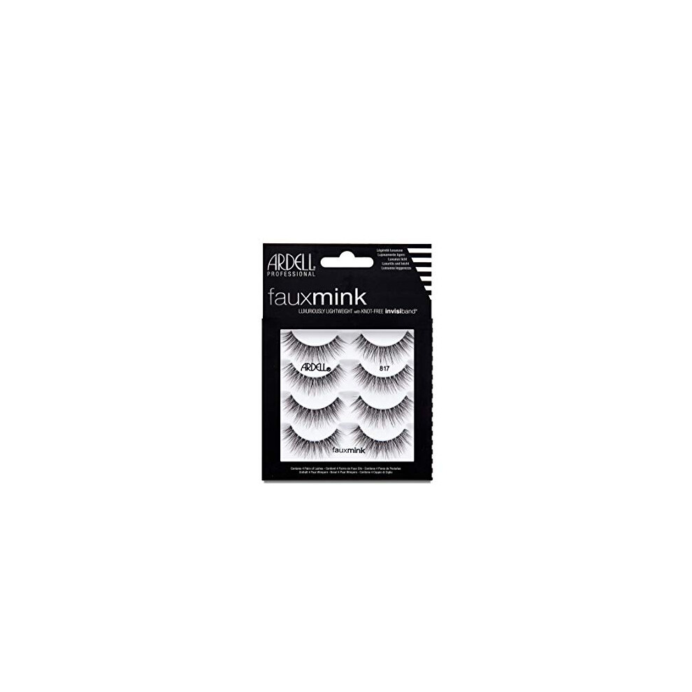 Ardell Faux Minx 817 False Lashes, Pack of 4