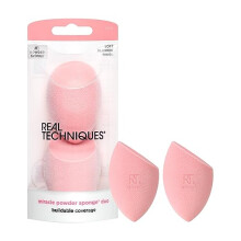 REAL TECHNIQUES New Foam Technology 2 Pack Miracle Powder Sponge for Even Powder Application,1994M
