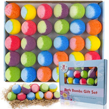 30 Pcs Bath Bomb Natural Organic Mini Bath Bombs, Handmade with Rich Fizz - Best Birthday Gift for Kids/Women/Men, Mother's Day 2