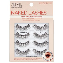Ardell False Eyelashes Naked Lash 422 4 Pairs Multipack Black Natural Lashes Subtle Volume Subtle Length Super Soft Comfortable Invisiband Mid-Length
