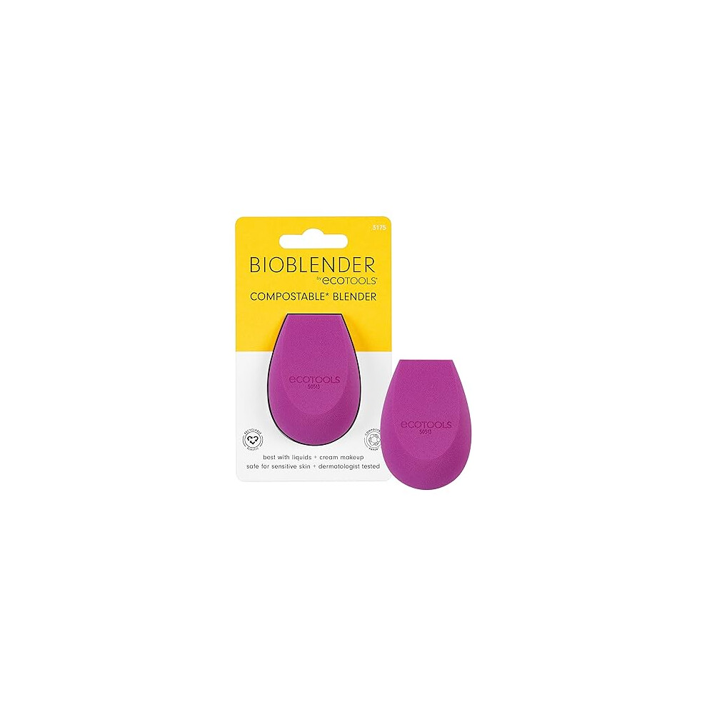 EcoTools Bioblender By Makeup Sponge For Liquid And Cream Make-Up, Purple, 1 Count (Pack of 1), 3175