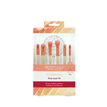 EcoTools Elements Limited Edition Fiery Eye Professional Eye Makeup Brush Set, 6 Piece Set, Orange
