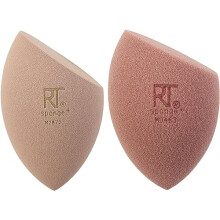 Real Techniques New Nudes Real Reveal Sponge Duo, Makeup Blending Sponges For Foundation, For Dewy Or Matte Makeup, Offers Light, Medium, Or Full